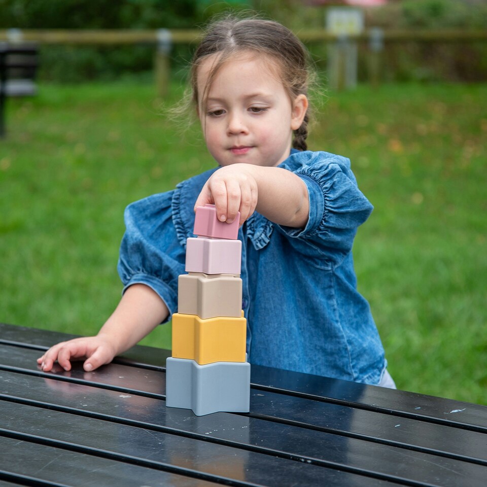image 1 of SiliSoft® Star Stacking Cups (Earth) Multi