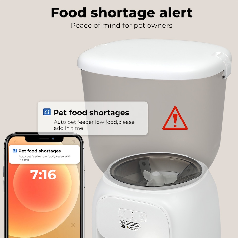 image 1 of Skylos 4L Automatic Pet Feeder Wifi Auto Smart Dog Food Dispenser Timer Feed