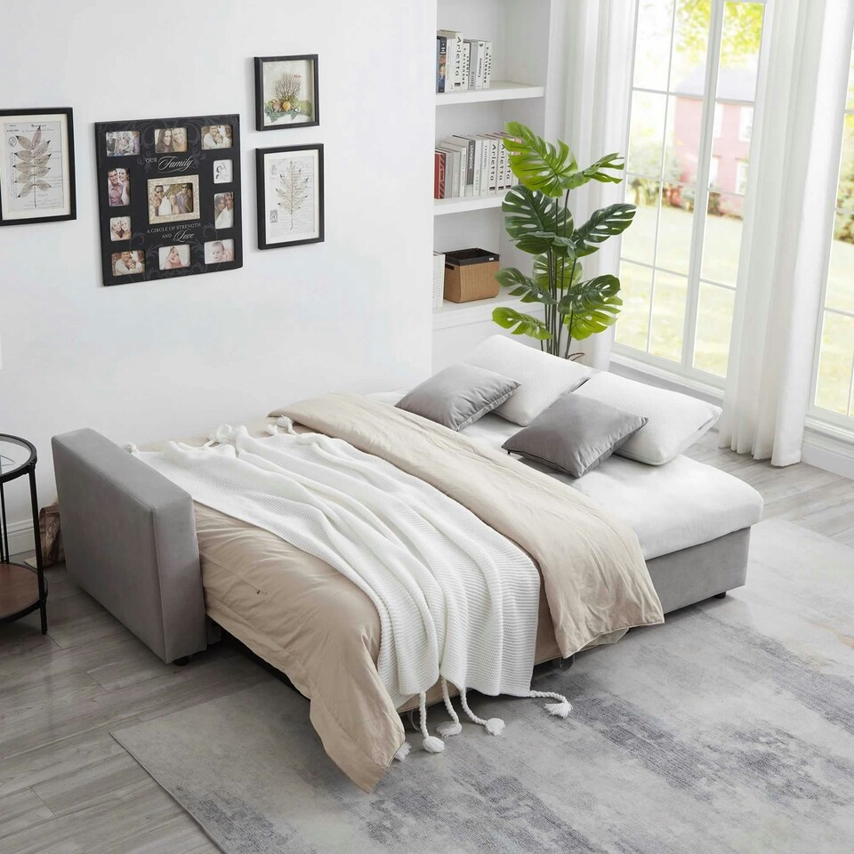 image 1 of Madrid Corner Chaise Lounge L Shape 3 Seater Sofa With With a Reversible Chaise & Pull Out Sofa Bed Grey