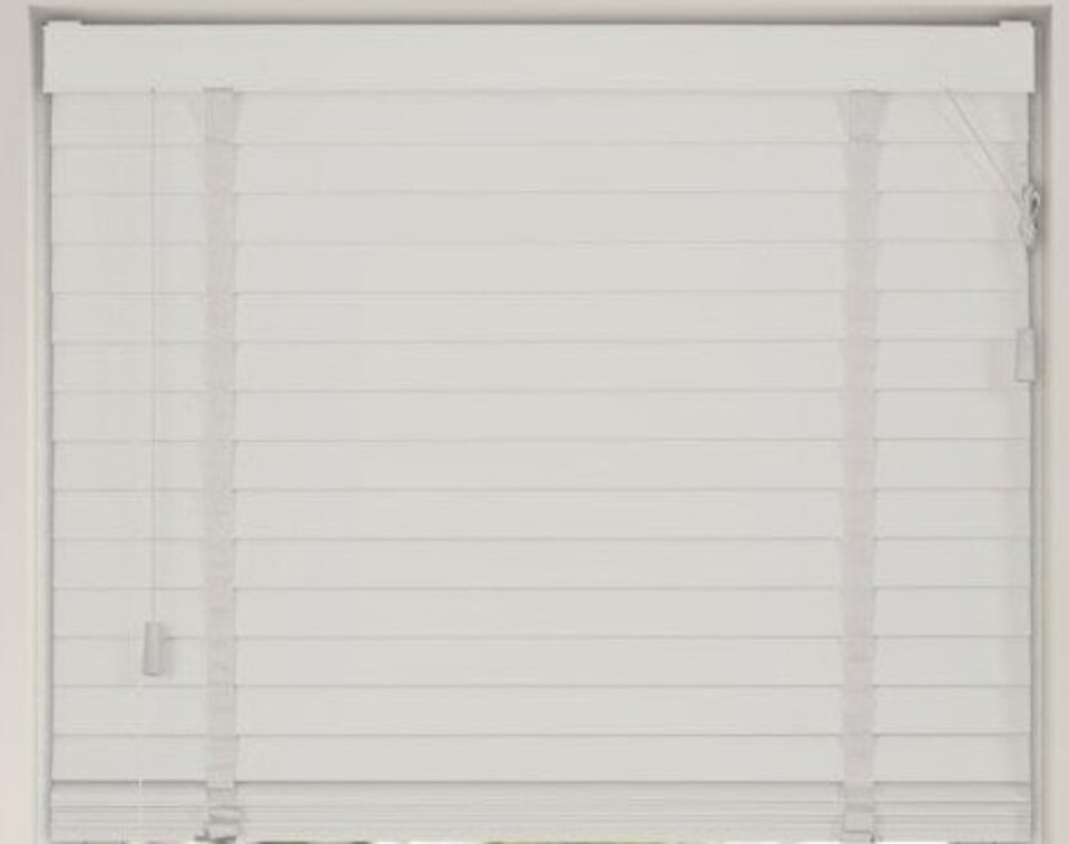 image 1 of 165cm White Venetian Blinds with Tapes (130cm Drop) | White | White