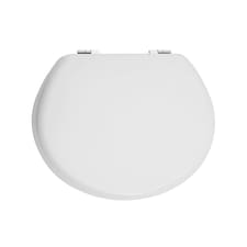 Interiors by Premier Luxe Matte White Toilet Seat, Sturdy Oval Toilet Seat With Zinc Alloy Hinges, Reliable Bathroom Seat