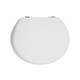 image 1 of Interiors by Premier Luxe Matte White Toilet Seat, Sturdy Oval Toilet Seat With Zinc Alloy Hinges, Reliable Bathroom Seat