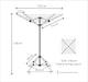 image 5 of JVL 4 Arm Aluminium Portable Free Standing Rotary Airer 16 Metre, Grey