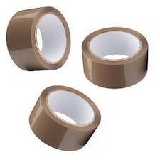 72 Rolls 50mm x 66m Brown Acrylic Super Sticky Packaging Tape for Sealing Parcels & Boxes