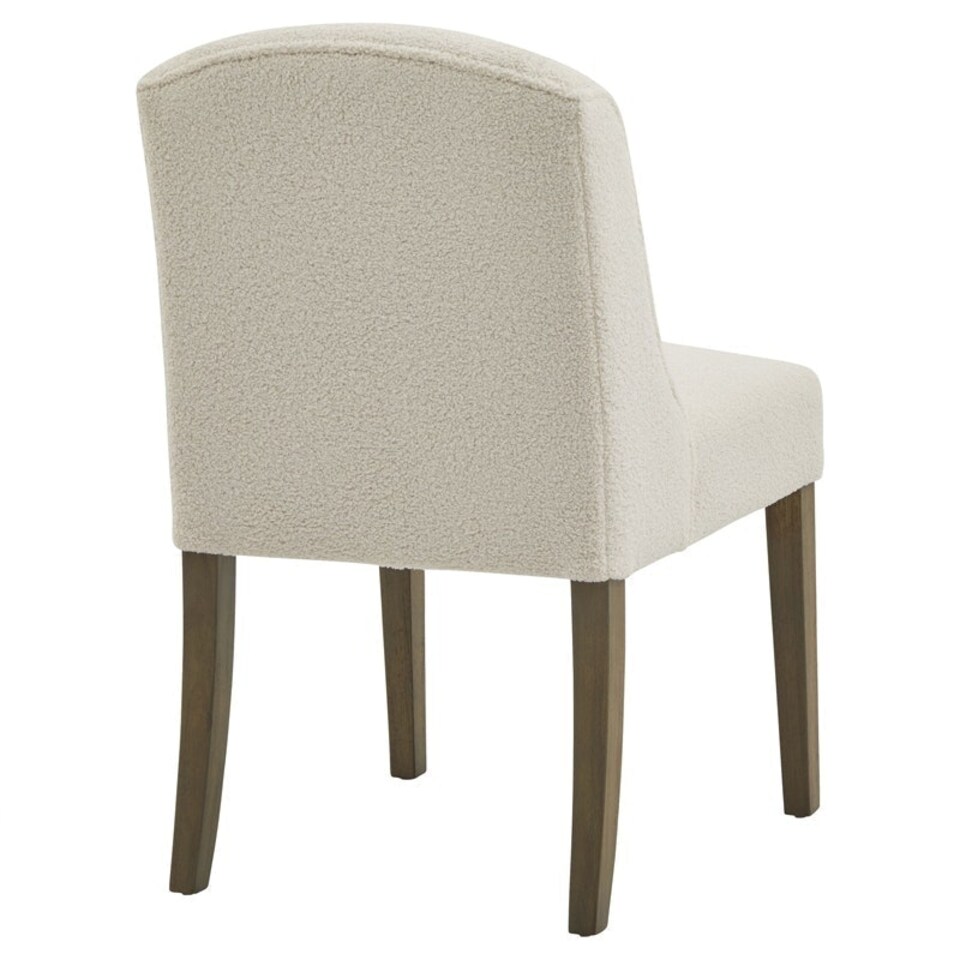 image 1 of Compton BouclÃ© Dining Chair - Wood - L59 x W52 x H87 cm - Cream Cream