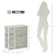 image 9 of HOMCOM Chest of Drawers with 7 Dresser Drawers for Home Bedroom, Light Grey
