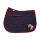 image 2 of Little Rider Riding Star Rosette Horse Saddlepad - Navy/Burgundy - Pony/Cob