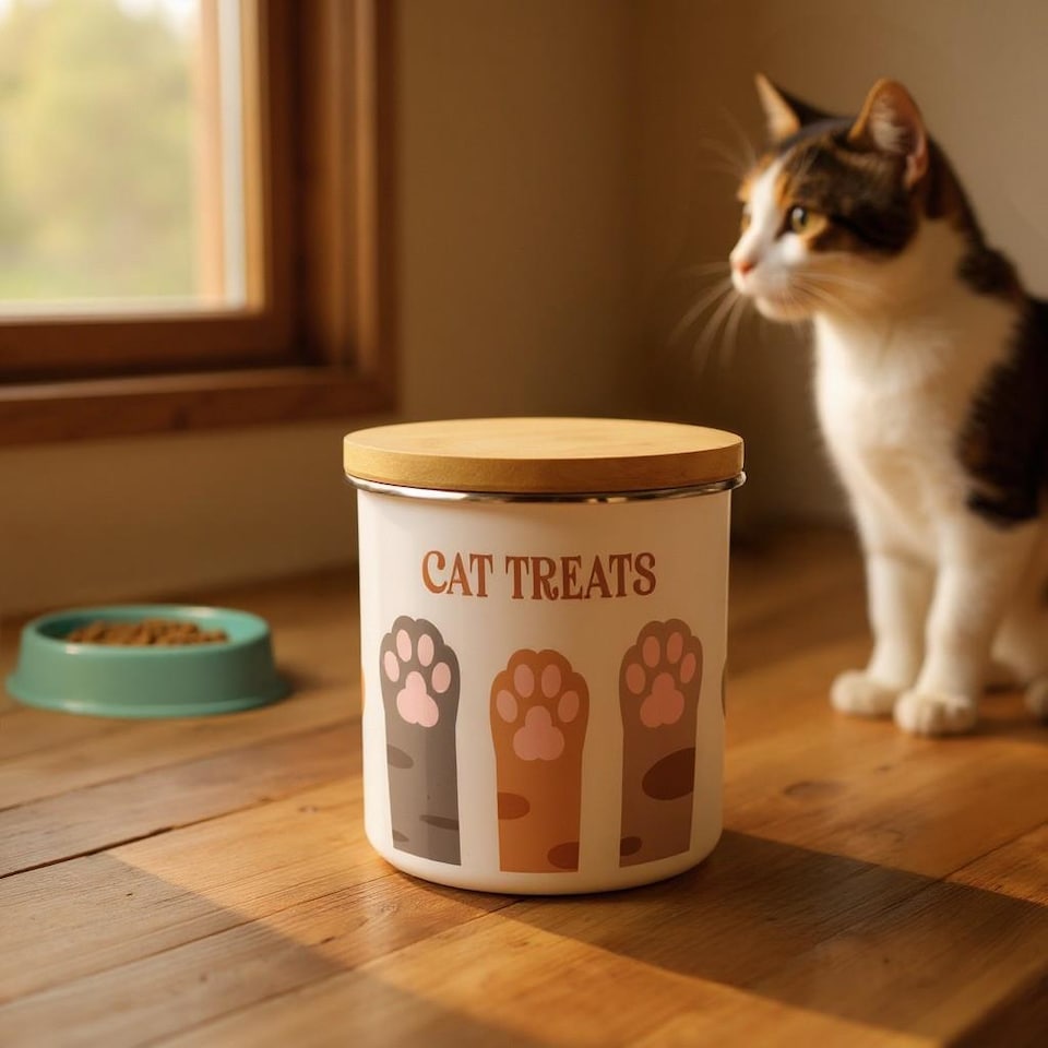 image 1 of Small Cat Treats Tin