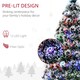 image 3 of HOMCOM 3ft Artificial Prelit Christmas Tree, Snow Xmas Tree w/ Fiber Optic