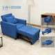image 7 of Alivio 3 in 1 Convertible Sofa Bed with Adjustable Backrest and Pull Out Sleeper (Blue)