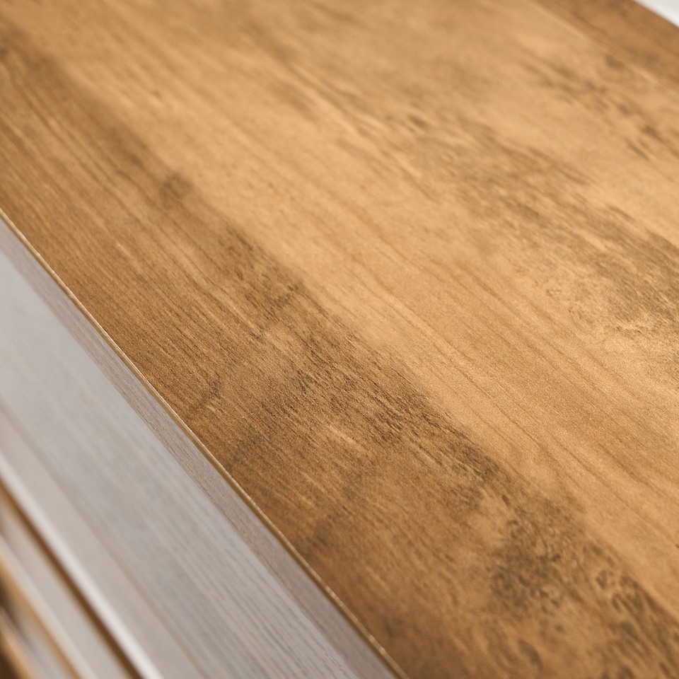 image 1 of OHS Wood Effect Radiator Cover Sideboard Shelf - Small | Brown | Dark Wood