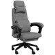 image 1 of Vinsetto Office Chair, Ergonomic Desk Chair, High Back Fabric Work Chair with 160 Reclining Backrest, Retractable Footrest, Neck and Lumbar Pillow for Home and Study, Dark Grey