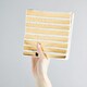 image 2 of Gold Foil Striped Luncheon Paper Napkins 3 Ply 33cm - Pack of 16 | Gold