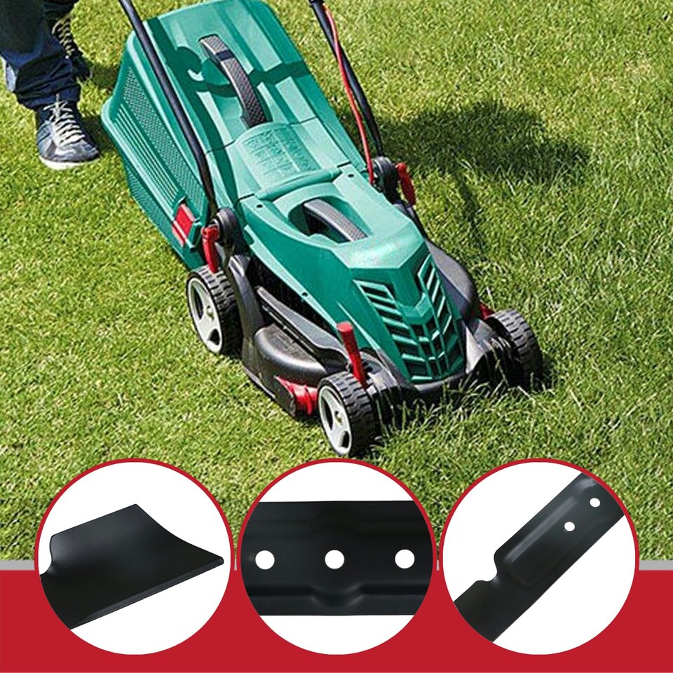 image 1 of SPARES2GO Metal Blade compatible with Bosch Rotak 36R 37R 37-14 Ergo EasyRotak 36-550 Lawnmower (37cm)