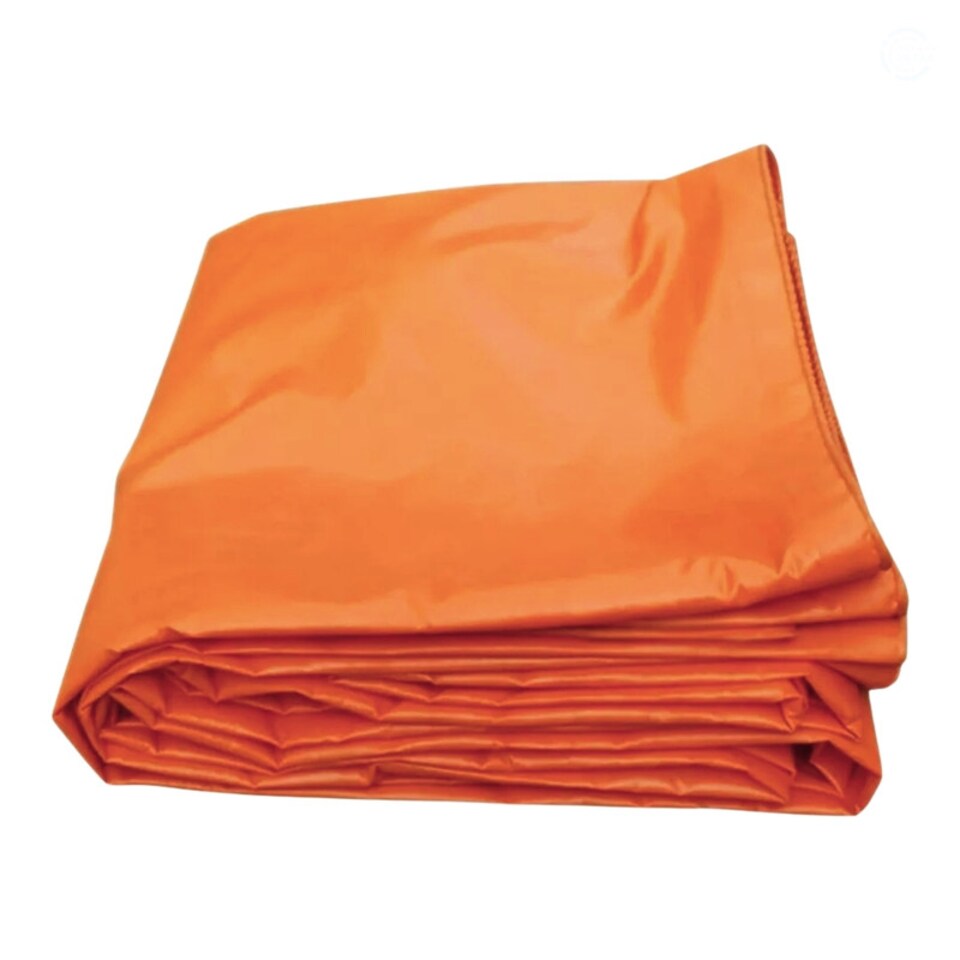 image 1 of Orange Waterproof Tarpaulin 90gsm Reinforced Camping Cover Strong Lightweight 10x12