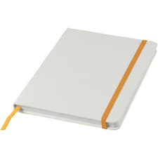 Bullet A5 Spectrum Notebook With Elastic Strap - White/Orange - One Size