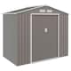 image 6 of Outsunny 7 x 4ft Garden Shed Storage with Foundation Kit and Vents, Grey