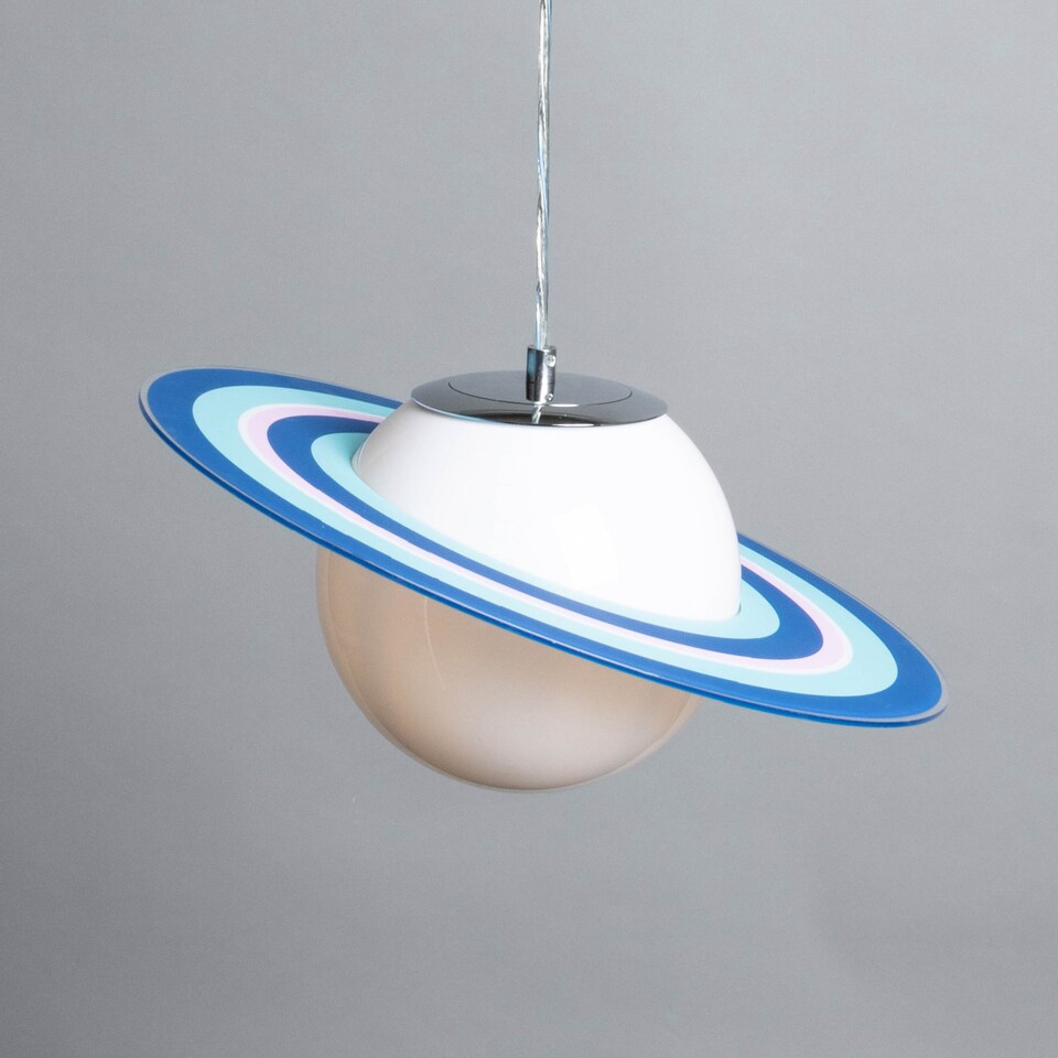 image 1 of BHS Glow Saturn Ceiling Pendant Light, Blue