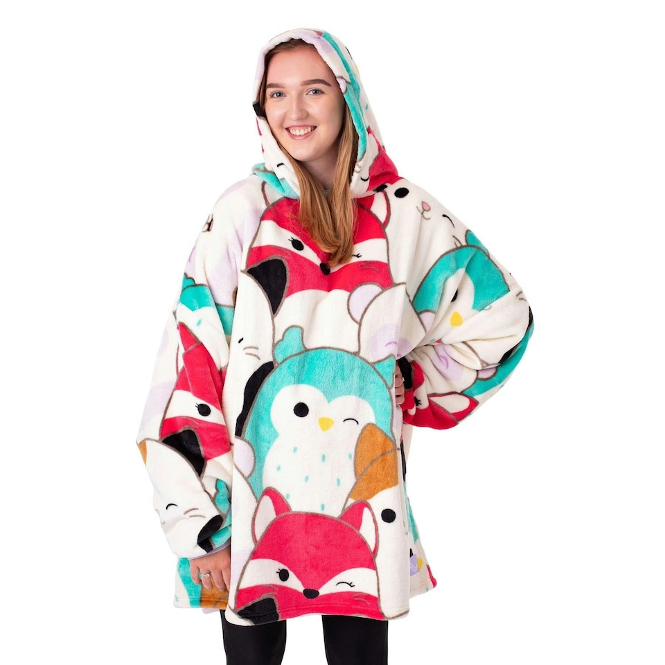 image 1 of Squishmallows Womens/Ladies Character Blanket Hoodie - Multicoloured - One Size
