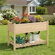 image 2 of Yaheetech 80 cm H Wooden Raised Garden Bed-Wood