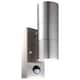 image 1 of Blaze - Stainless Steel Outdoor Up Down Motion Sensor Wall Light | Grey | Clear | 1