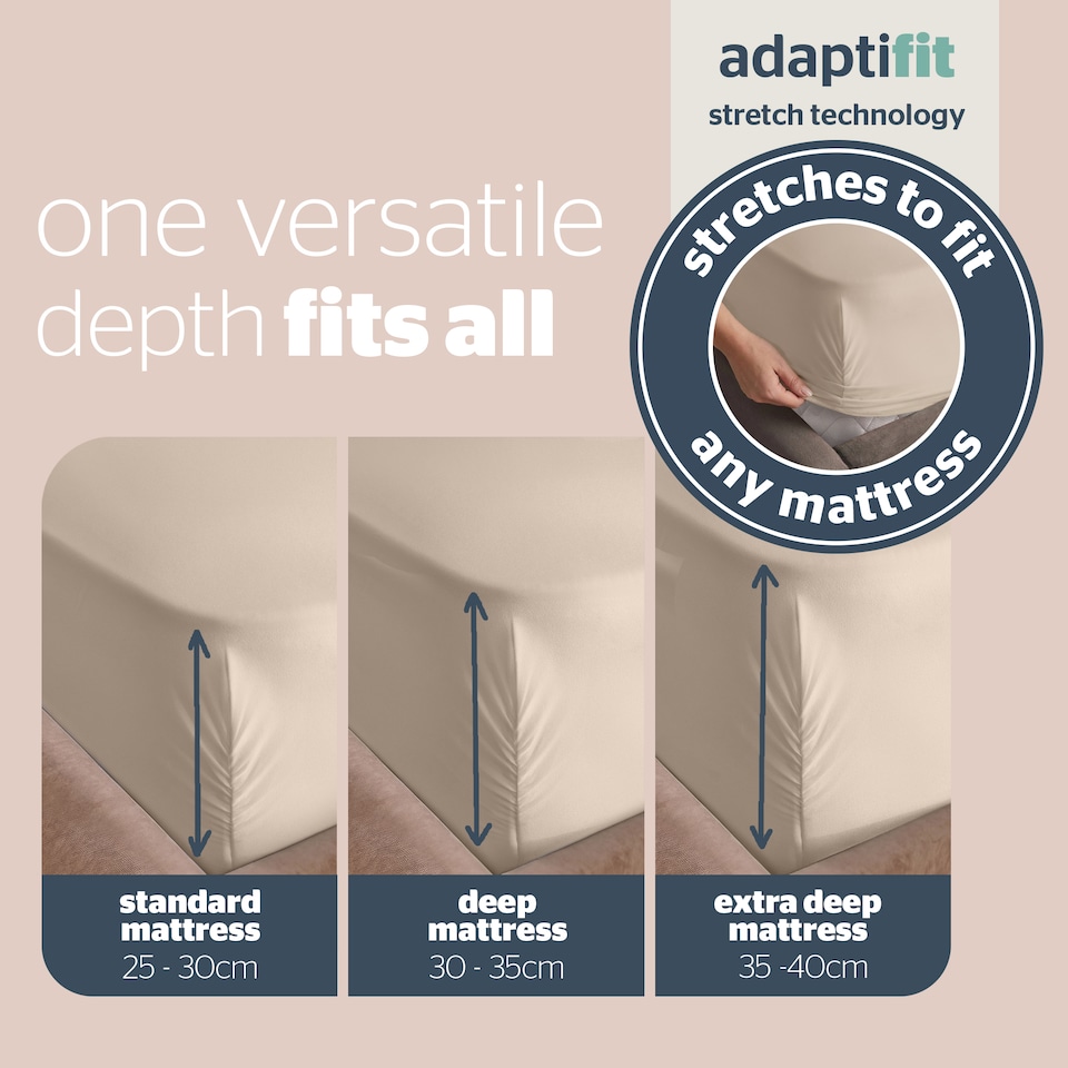 image 1 of Silentnight Supersoft Perfect Fit Fitted Sheet, Natural