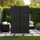 image 9 of Nicoman Metal Slat Indoor Outdoor Privacy Screen with Stand | Black | Black | 1