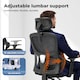 image 4 of Office Computer Chair Mesh Ergonomic Lumbar Support Swivel with Armrest Headrest