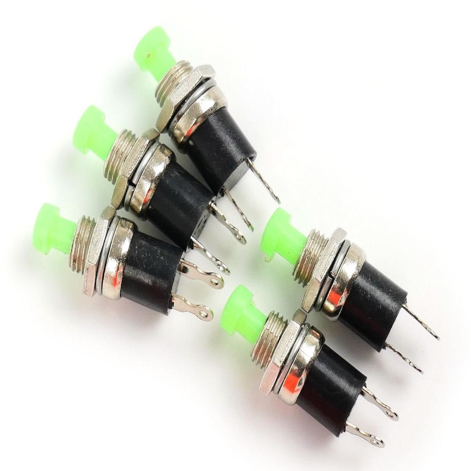 image 1 of Gaugemaster Electric Green Push to Make Switches (5)