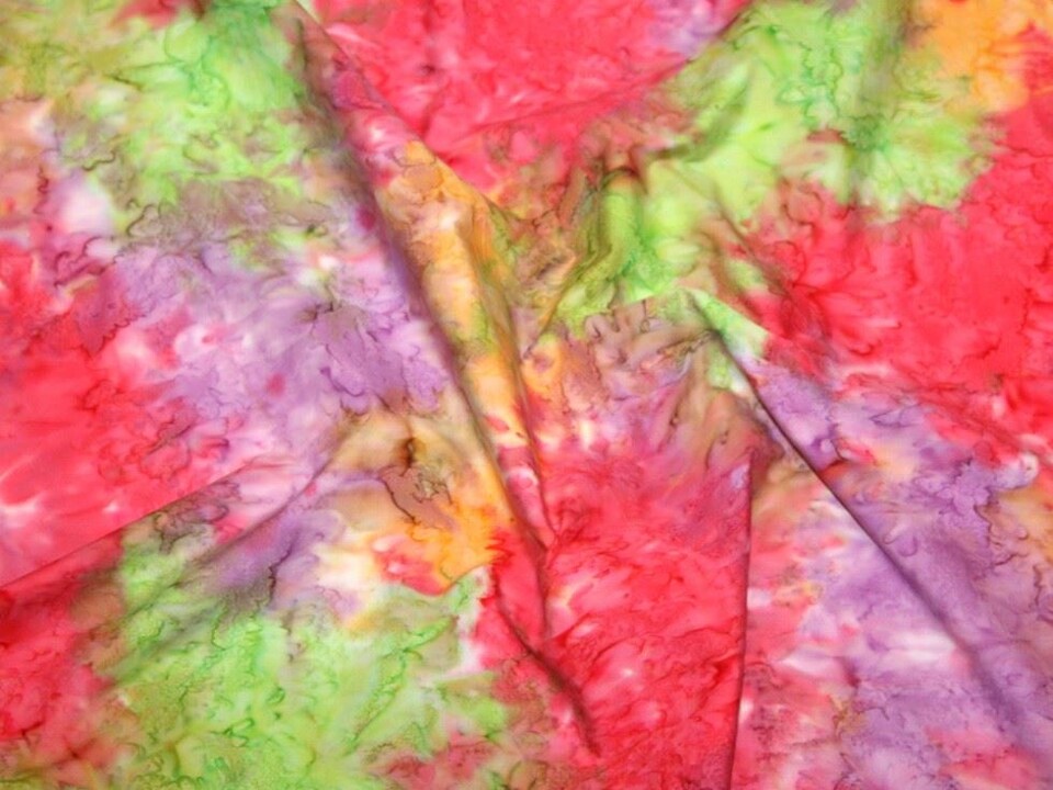 Multicoloured Cotton Batik Fabric for Dressmaking, Quilting, 112.5cm / 44" Wide - per metre