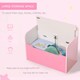 image 5 of HOMCOM Kids Wooden Toy Box Children Storage Chest Bench Organiser Bedroom Pink | 60 x 30 x 50cm