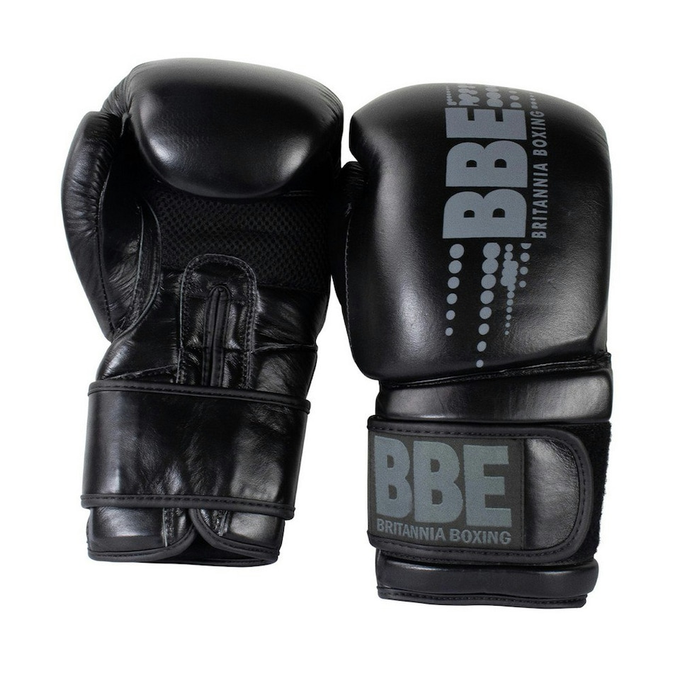 image 1 of Unisex Adult Leather Punching Bag Mitts - Black/Grey - 12oz