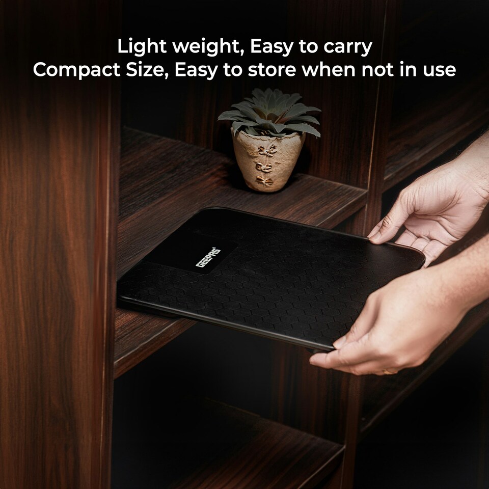 image 1 of GEEPAS Digital Bathroom Scales for Body Weight, Black