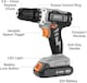 image 2 of Terratek 20V Cordless Drill & Screwdriver Set (Battery & Charger Included)