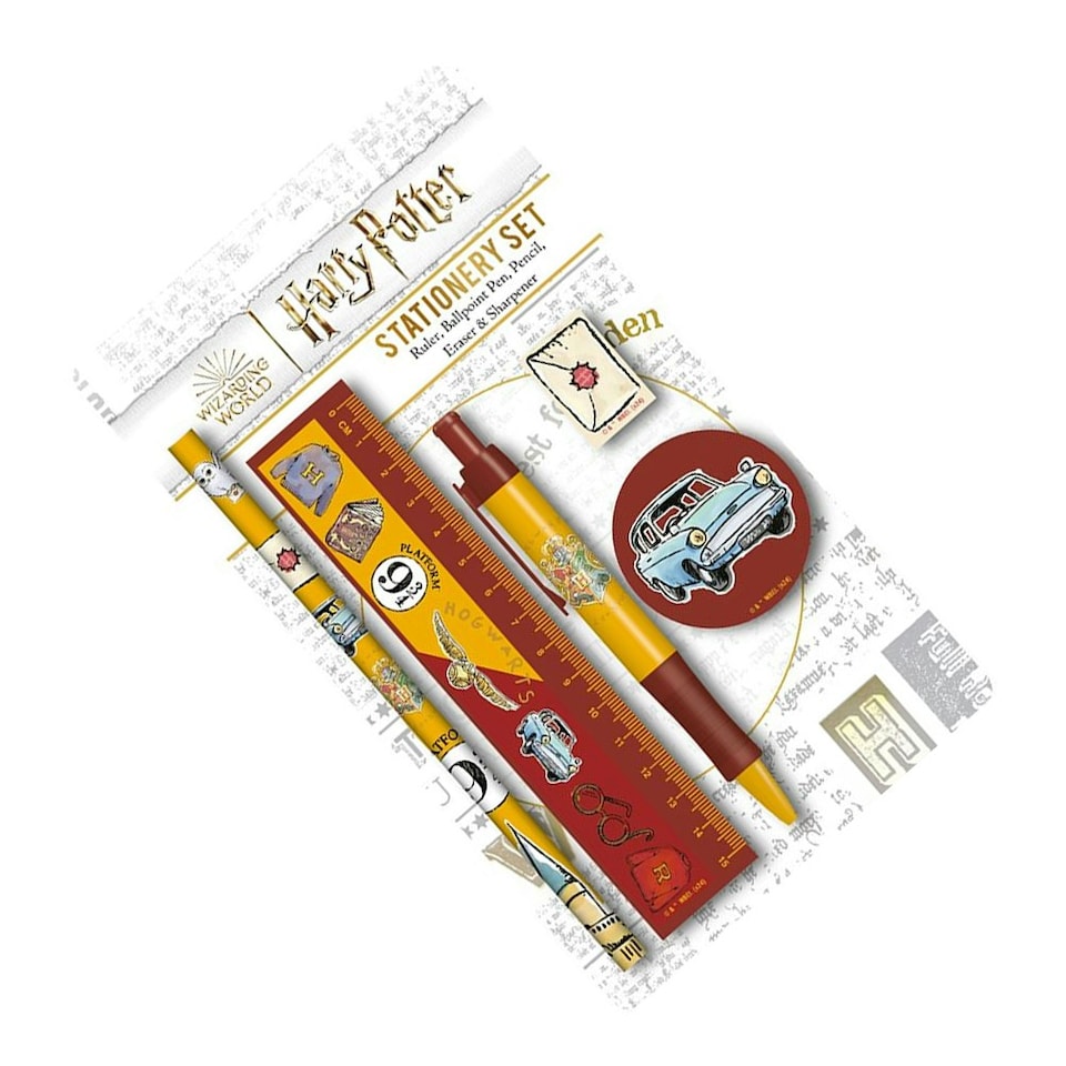 image 1 of Harry Potter Hogwarts Stationery Set - Red/Yellow - One Size
