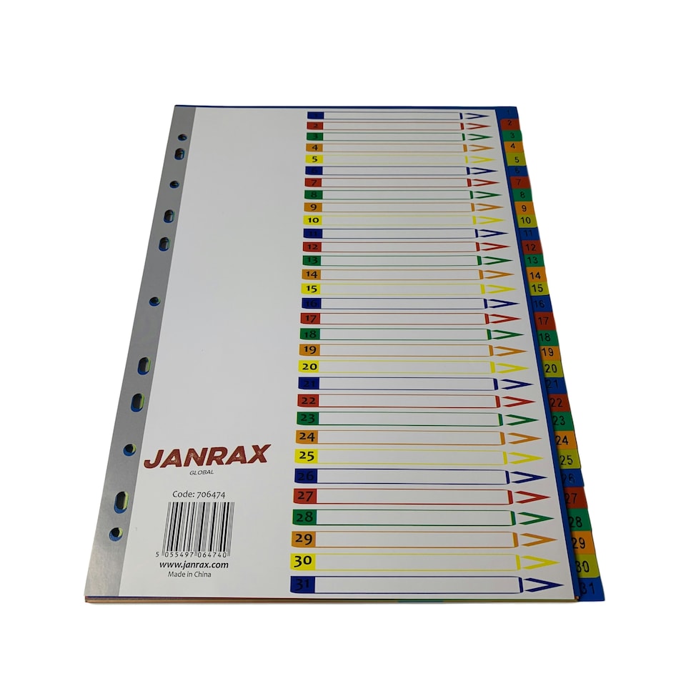 image 1 of A4 31 Part Polypropylene Dividers with Reinforced Index Cover