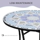 image 5 of Outsunny Garden Table, Mosaic Round Patio Side Table with 60cm Ceramic Top