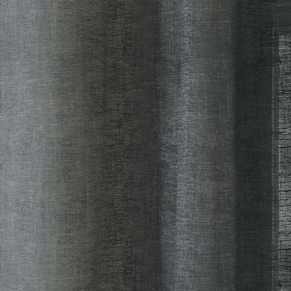 image 1 of Rhodes Charcoal Linen-Look Sheer Voile Panels – Pair 140 x 137cm (55x54")