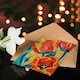 image 4 of Greeting Card Vibrant Orange Tulip Flowers Floral Oil Painting
