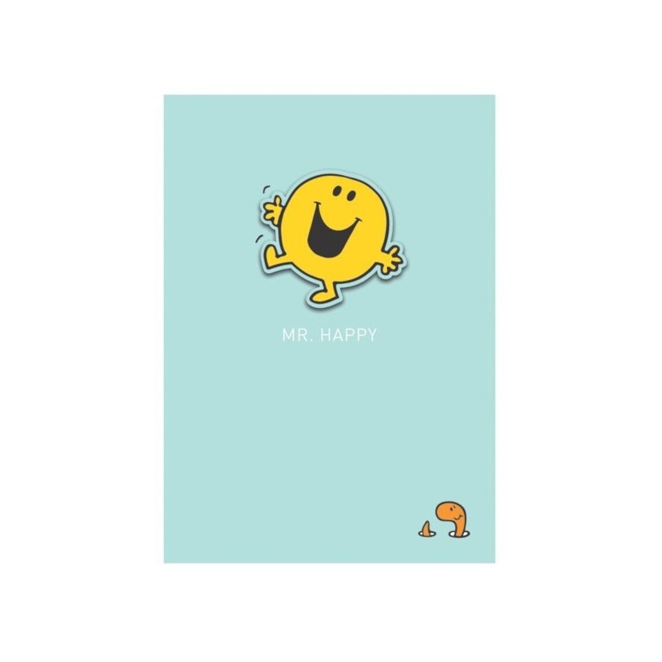 Mr Men Mr Happy Birthday Card - Green/Yellow - One Size