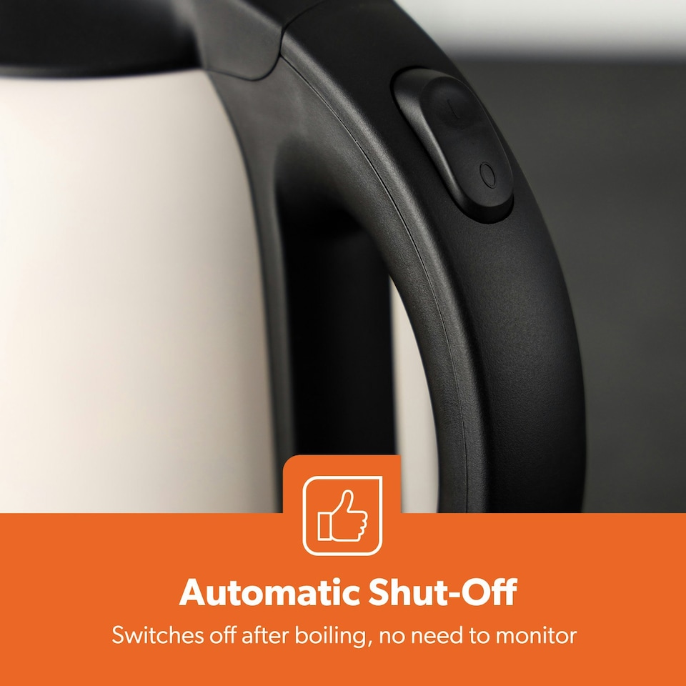 image 1 of GEEPAS Electric Kettle | 1.8L Cordless Stainless Steel Jug Kettle with LED Indicator for Hot Water Tea Coffee