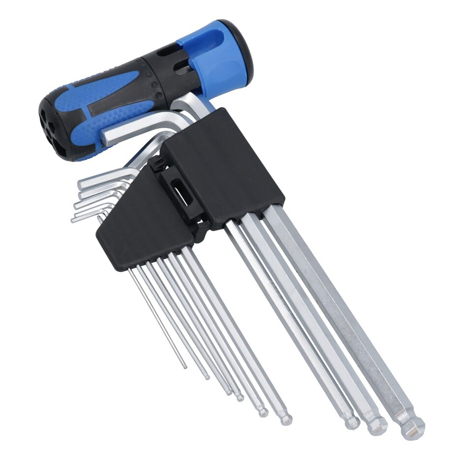 image 1 of Ball Ended Allen Alan Allan Keys Hex Key Set (MM / 9PCS) TE281