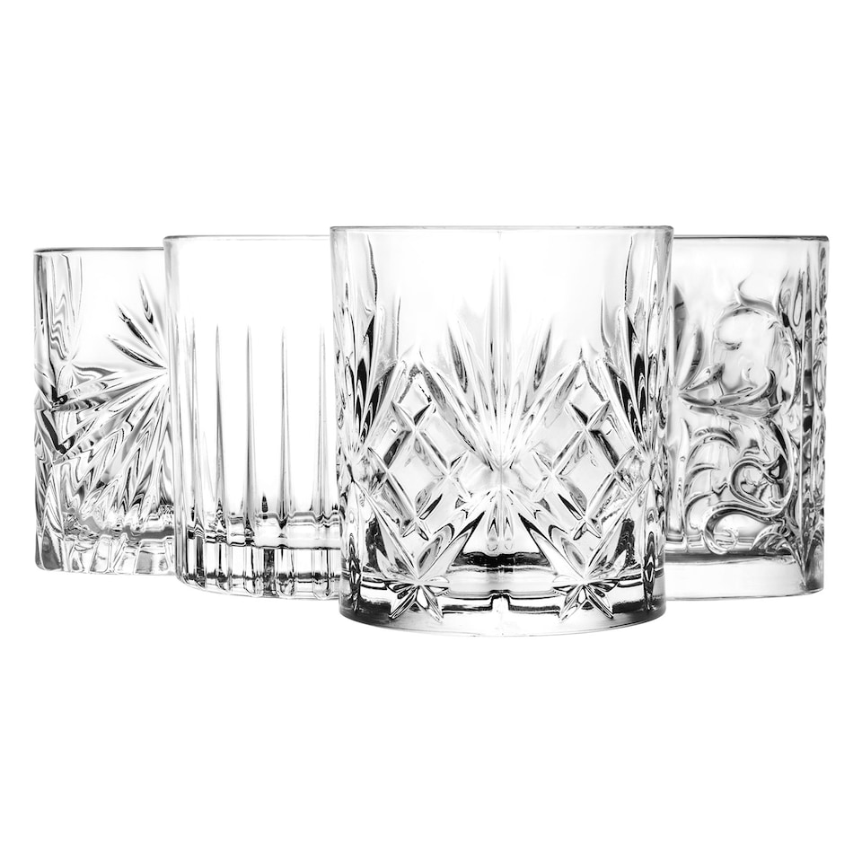 image 1 of RCR Crystal 4 Piece Mixology Whisky Glass Set - 340ml
