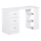 image 1 of HOMCOM 120cm Computer Desk PC Table Workstation with 3 Shelf & Drawers