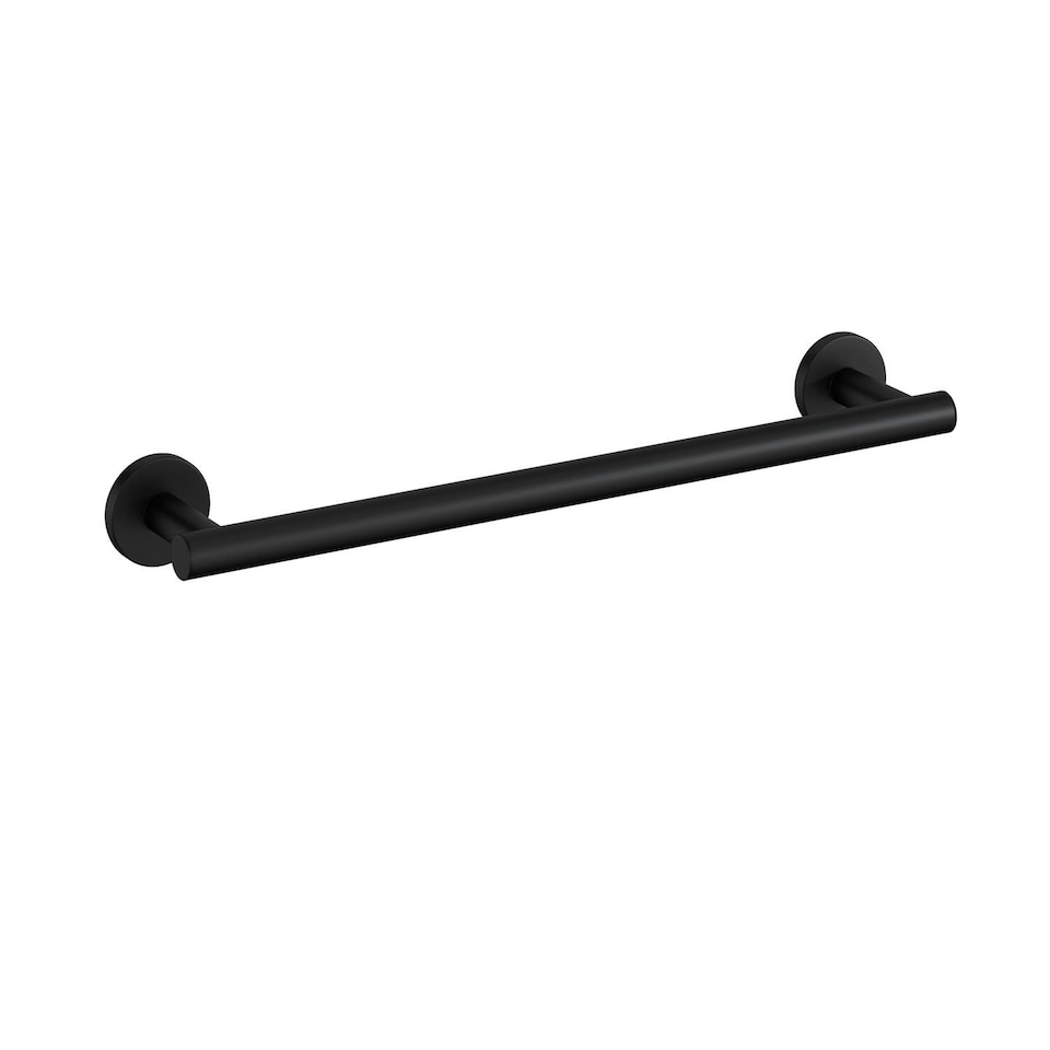 image 1 of Cosmic Bathroom Towel Round Rail with Black Matte Chrome Finish 45.5 cm