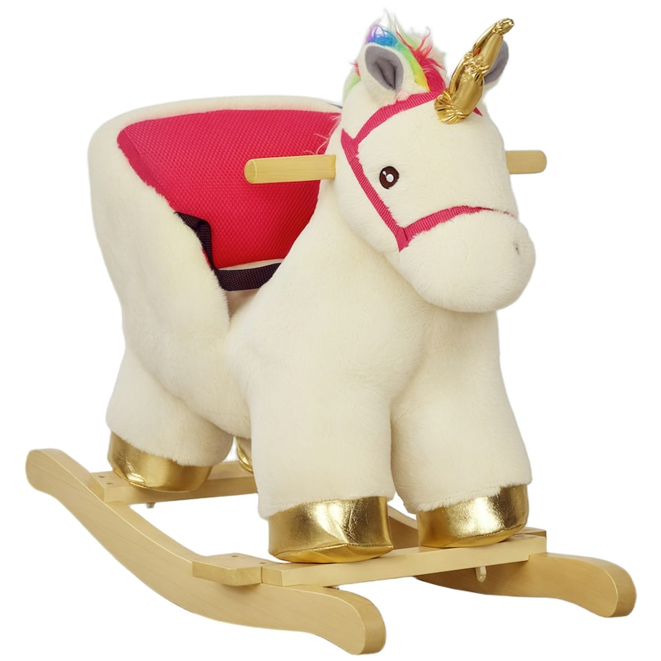 image 1 of AIYAPLAY Rocking Horse Ride on Unicorn with Realistic Sound for 18-36 Months