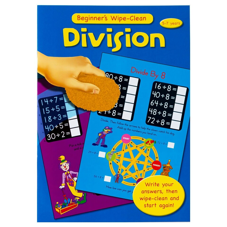 Alligator Division Activity Book - Blue/Yellow/Purple - One Size