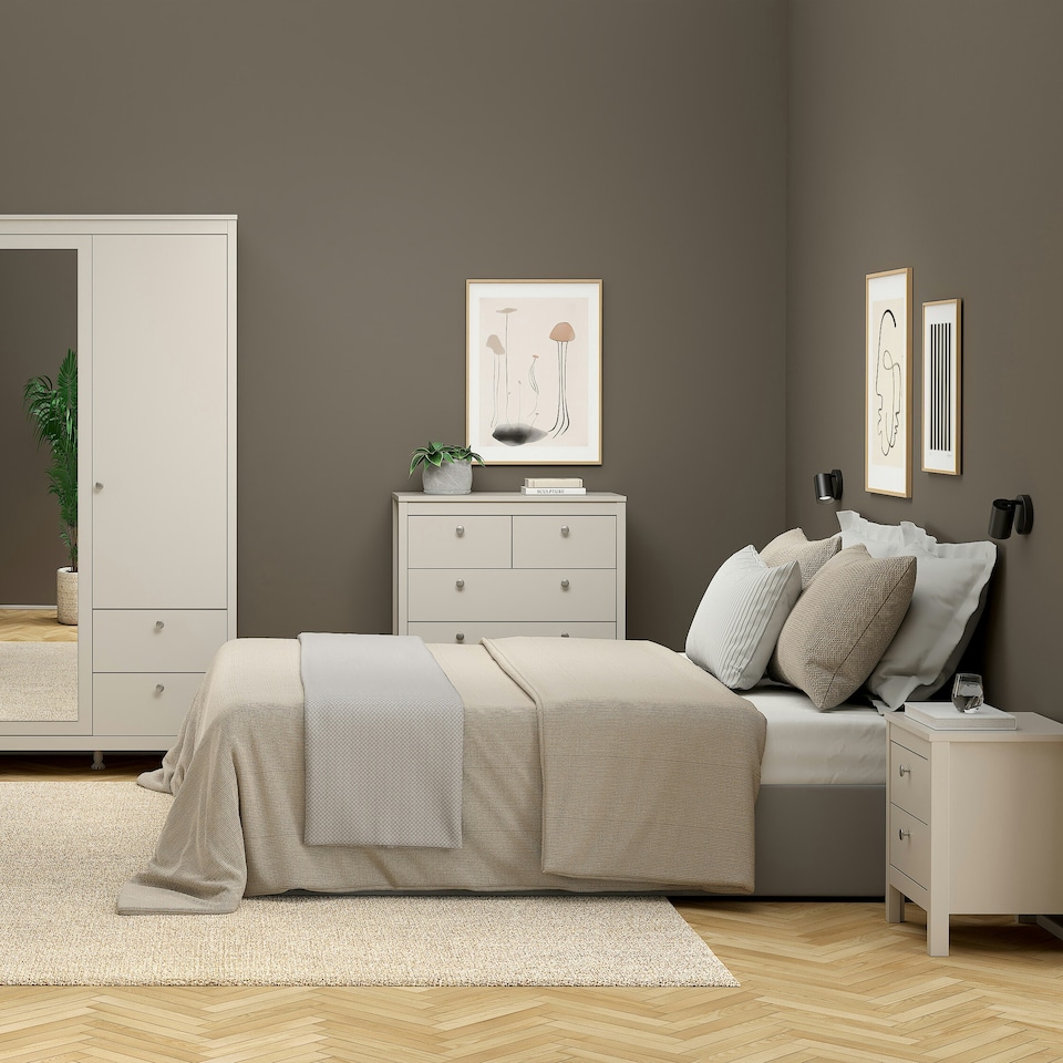 image 1 of Madrid Bedside Table 2 Drawers in Cashmere N/A