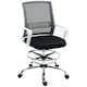 image 1 of HOMCOM Draughtsman Chair, Mesh Ergonomic Drafting Chair, Black Black
