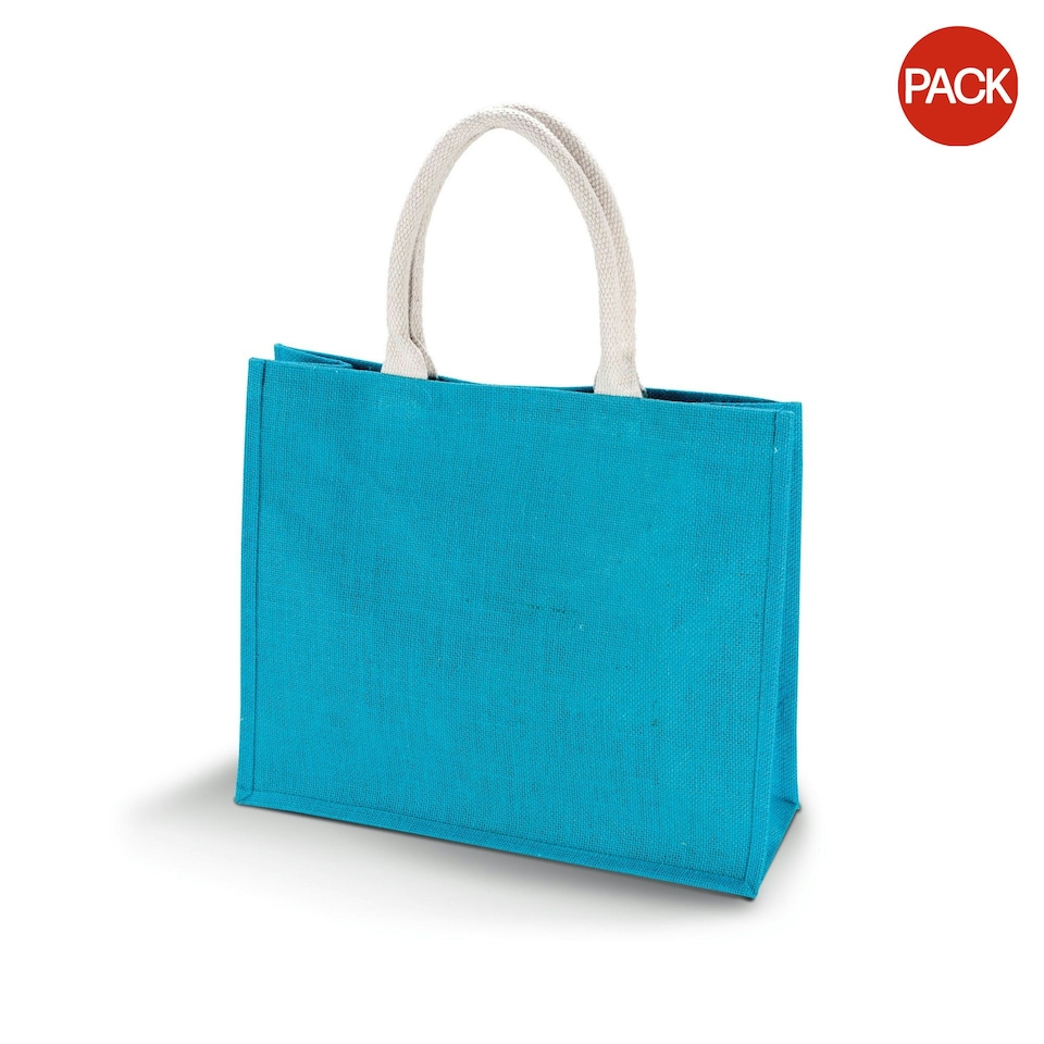 Kimood Womens/Ladies Jute Beach Bag (Pack Of 2) - Turquoise - One Size Blue